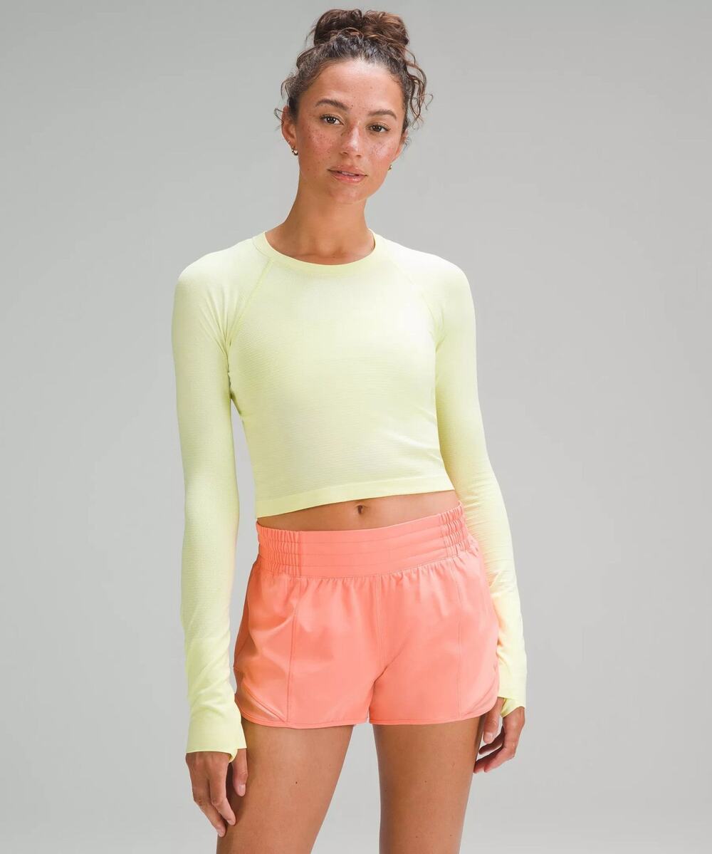 Lululemon Swiftly Tech Cropped Long-Sleeve Activewear Shirt 2.0 - 4